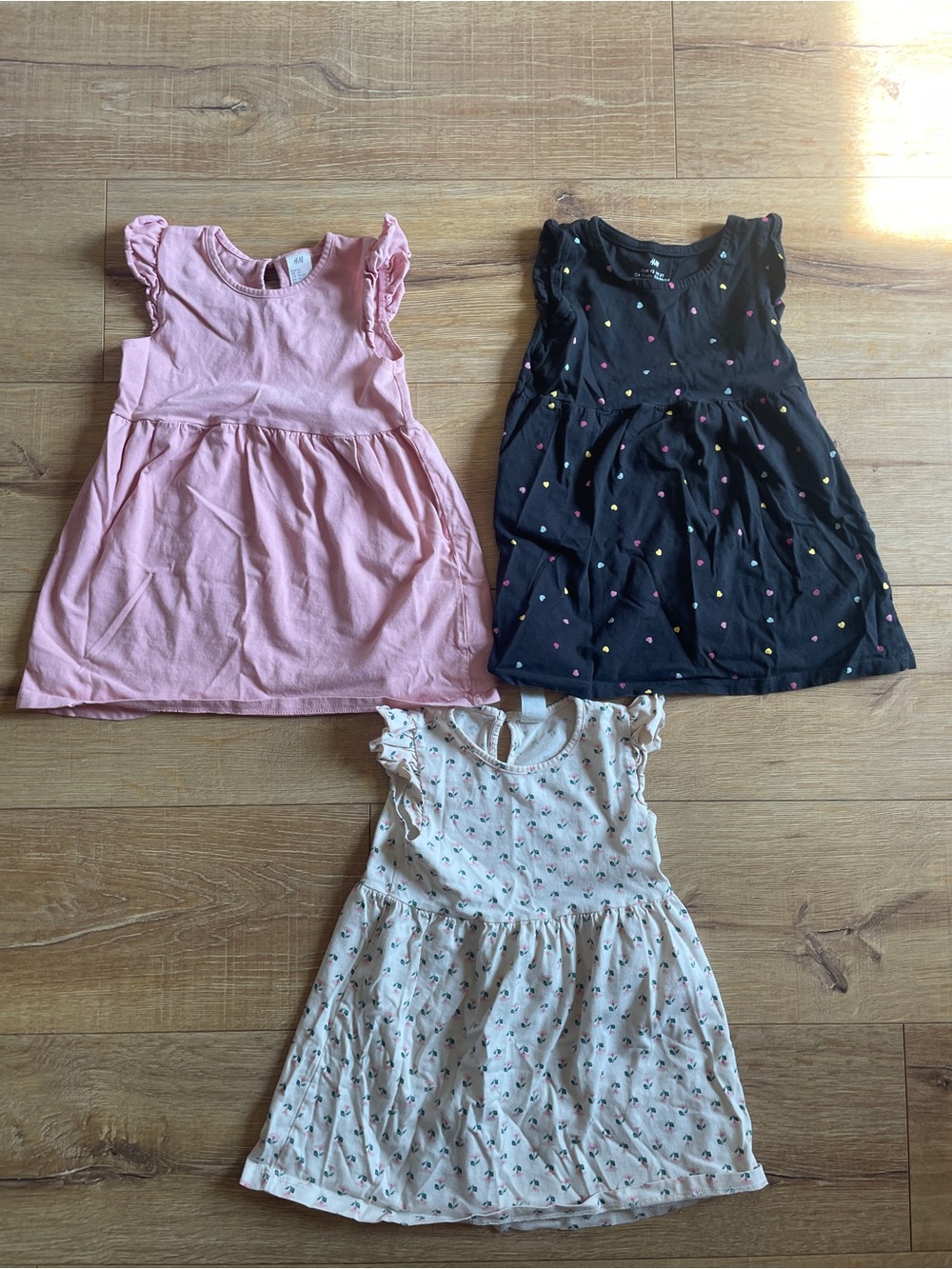 Girls' Pink Ruffle Sleeve Knit Dress